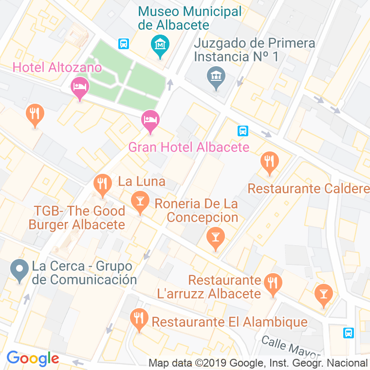 Código Postal calle Gaona   (Impares Del 1 Al 5)  (Pares Del 2 Al 10) en Albacete