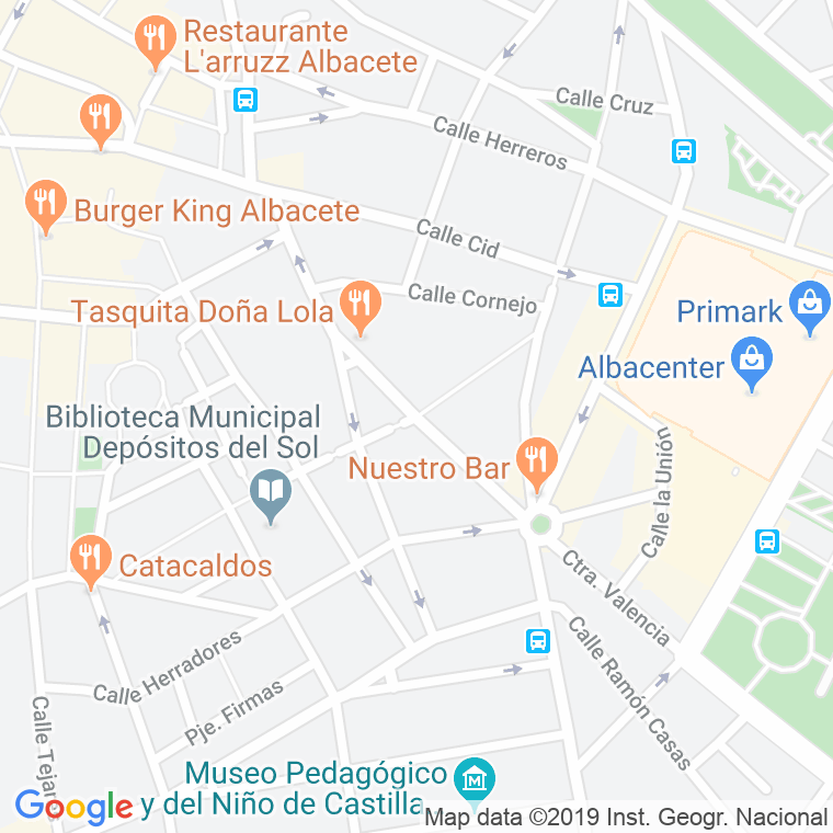 Código Postal calle Puerta Valencia en Albacete