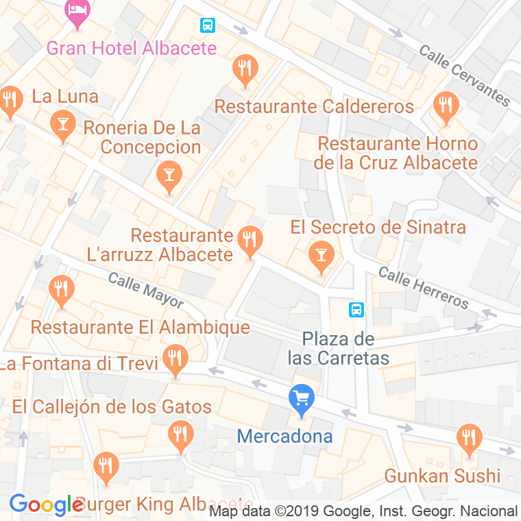 Código Postal calle Purisima, De La en Albacete