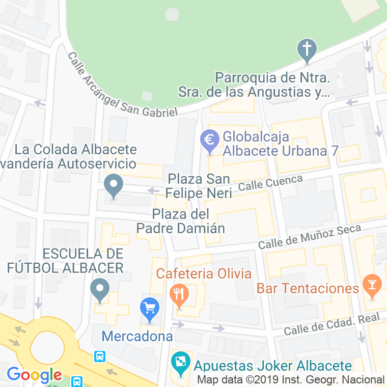 Código Postal calle San Felipe Neri, plaza en Albacete