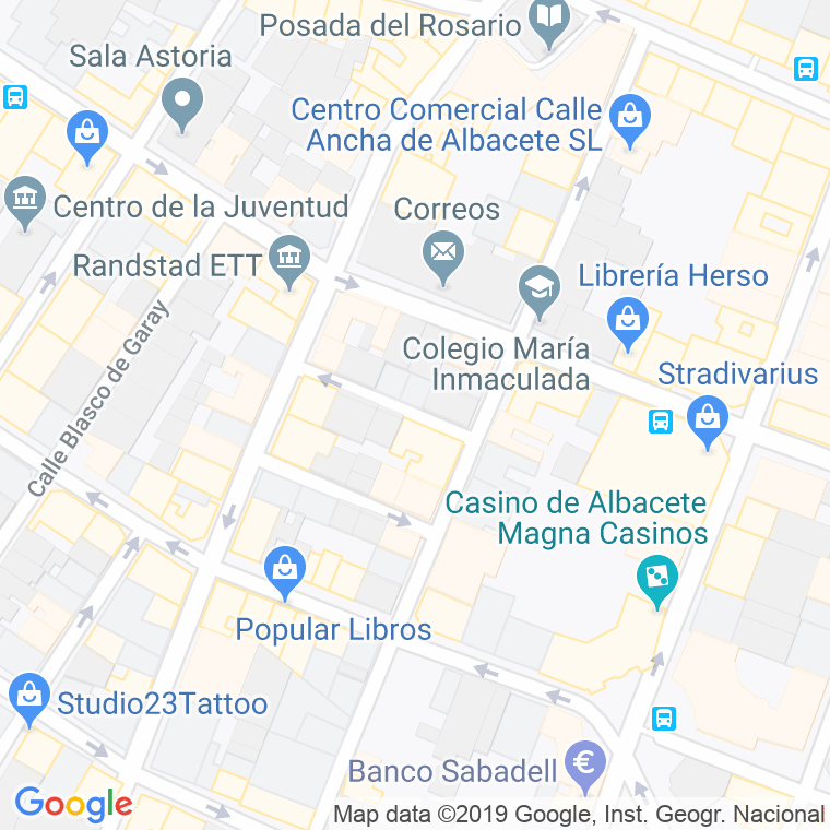 Código Postal calle Capitan Grant en Albacete