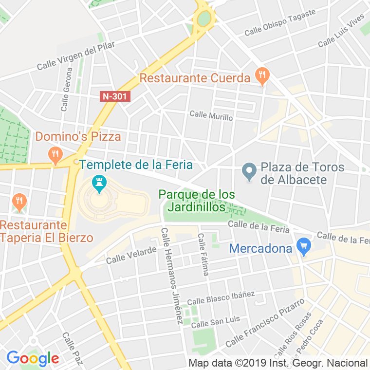 Código Postal calle Arquitecto Julio Carrilero, avenida (Impares Del 47 Al Final) en Albacete