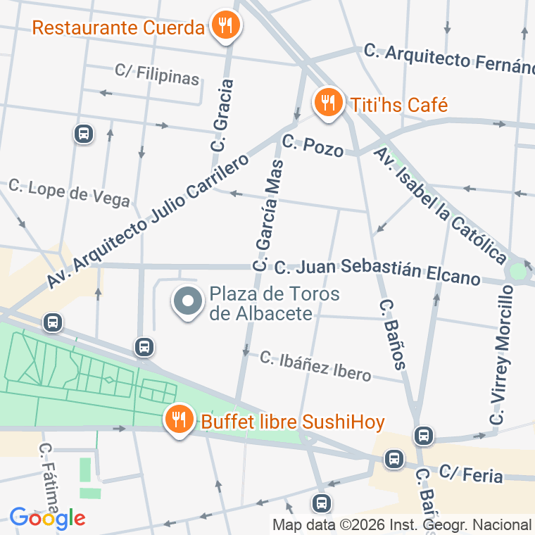 Código postal de Calle Juan Sebastian Elcano en Albacete