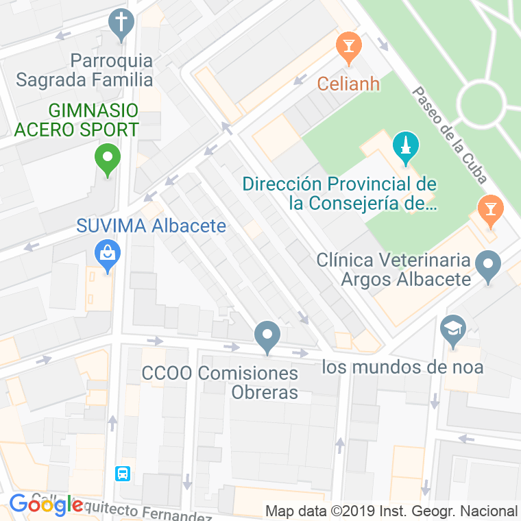 Código Postal calle Juan De Herrera en Albacete