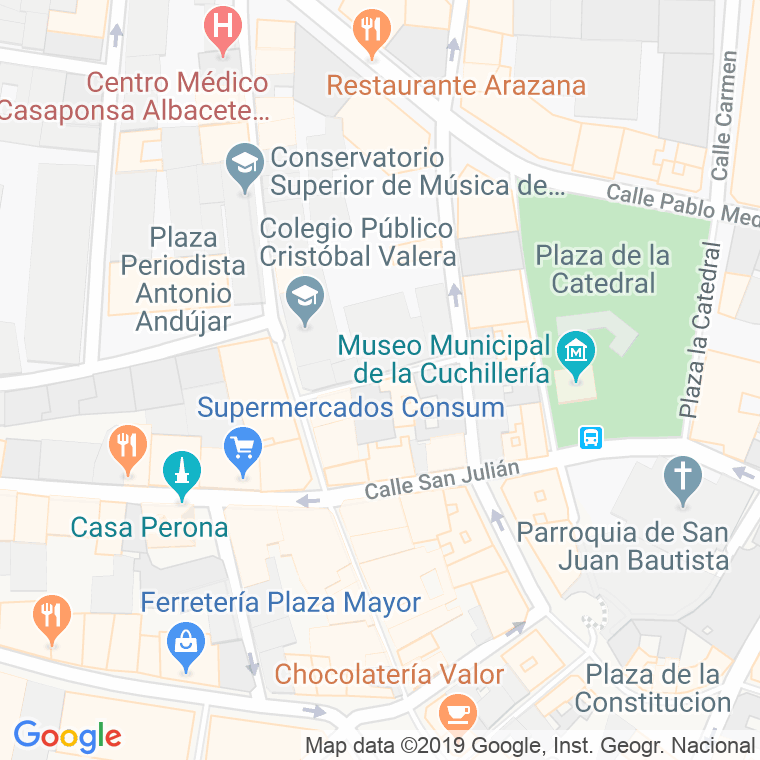 Código Postal calle Monjas en Albacete