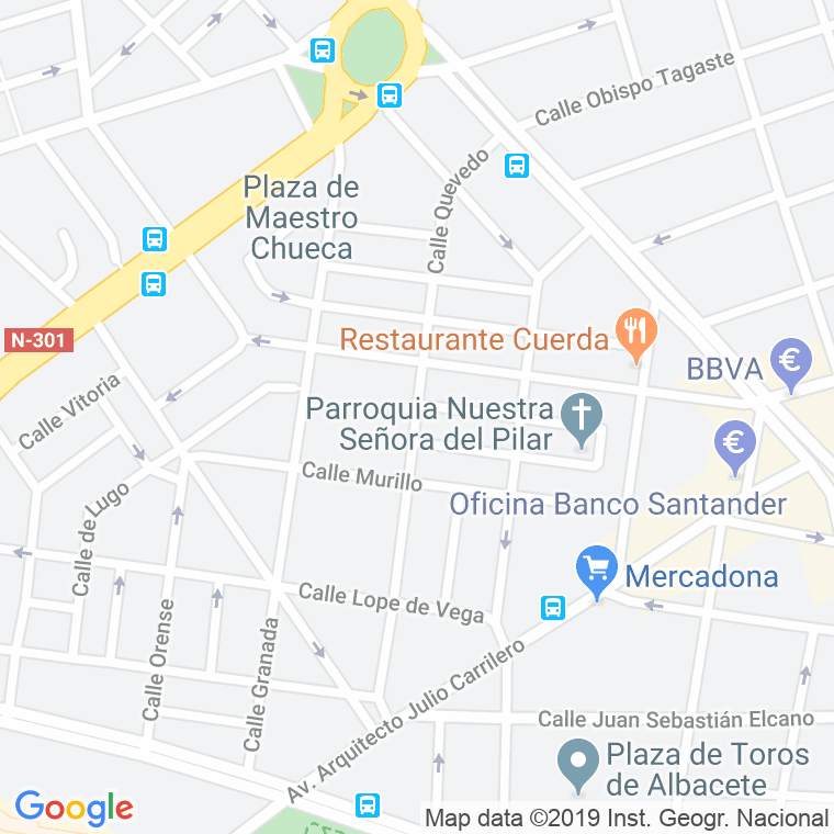 Código Postal calle Quevedo en Albacete