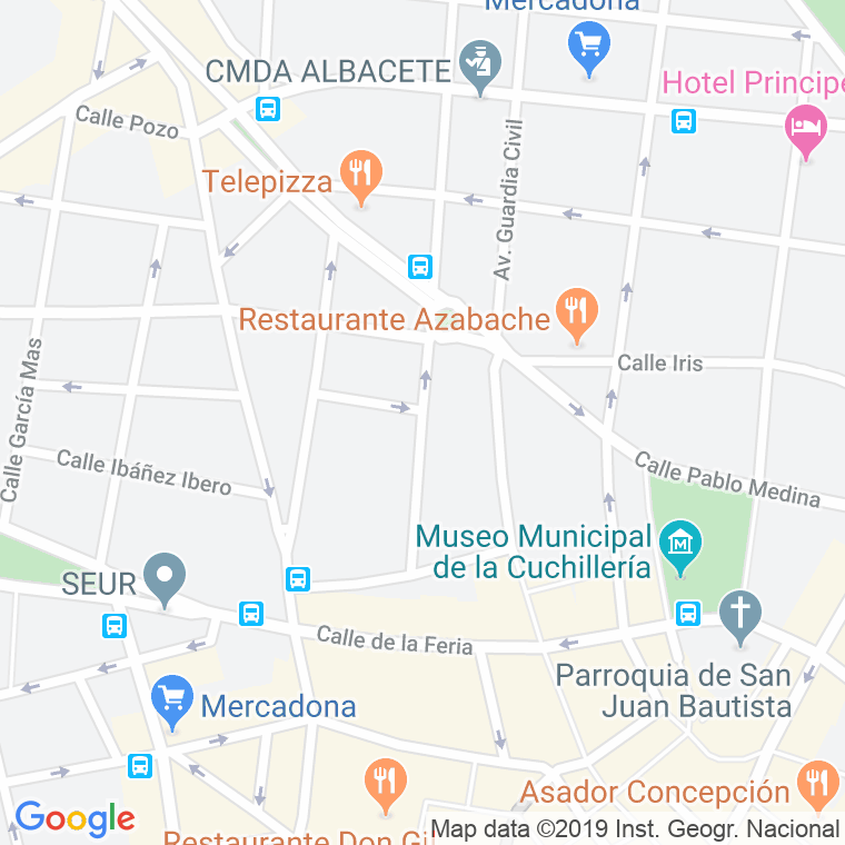 Código Postal calle Virrey Morcillo en Albacete
