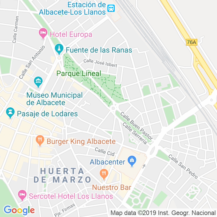 Código Postal calle Alcalde Conangla   (Impares Del 1 Al Final) en Albacete