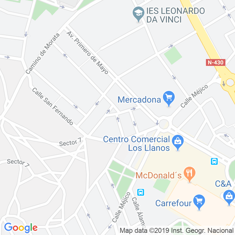 Código Postal calle Amapola en Albacete