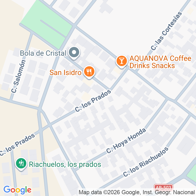 Código postal de Calle Prados (los) en Aguas Nuevas