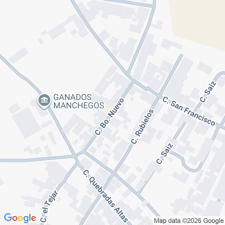 Código postal de Calle Barrio Nuevo en Tarazona de la Mancha
