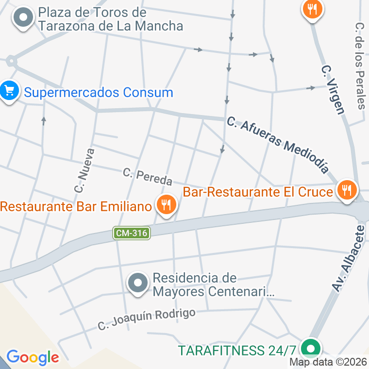 Código postal de Calle Cervantes en Tarazona de la Mancha