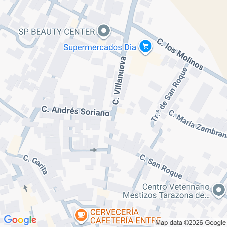 Código postal de Calle Villanueva en Tarazona de la Mancha