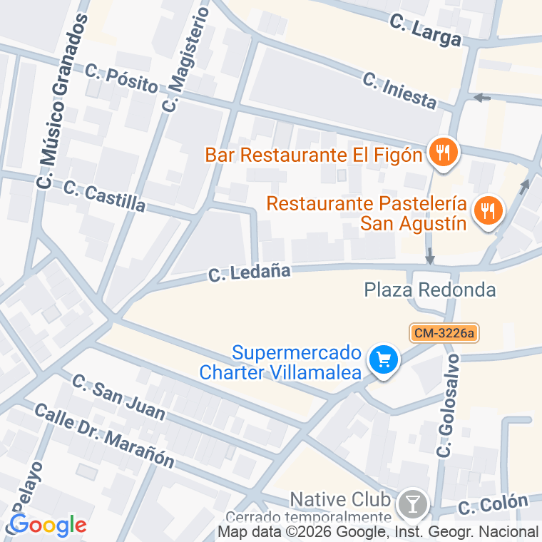 Código postal de Calle Ledaña en Villamalea