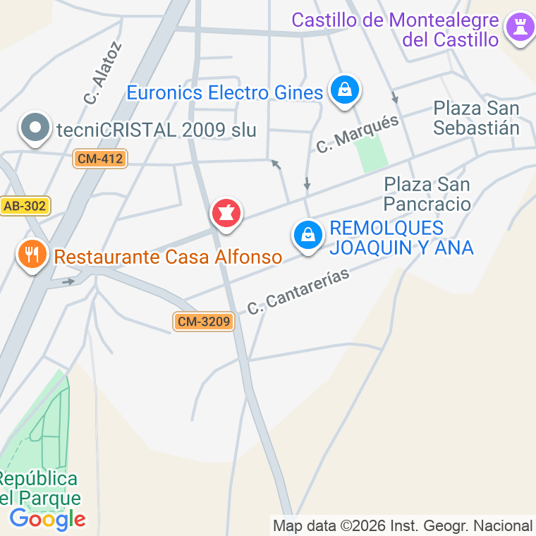 Código postal de Calle Doctor Justo Montes en Montealegre del Castillo