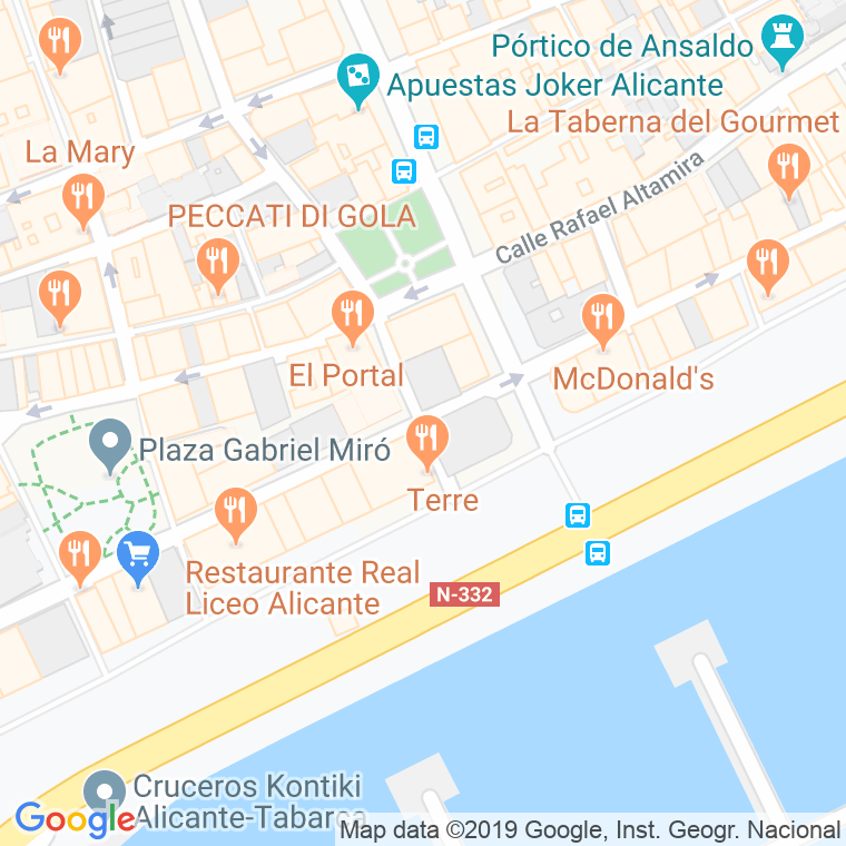 Código Postal calle Bilbao en Alacant/Alicante