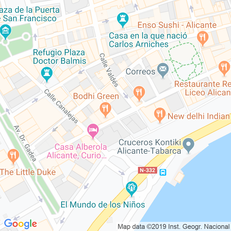 Código Postal calle Lanuza en Alacant/Alicante