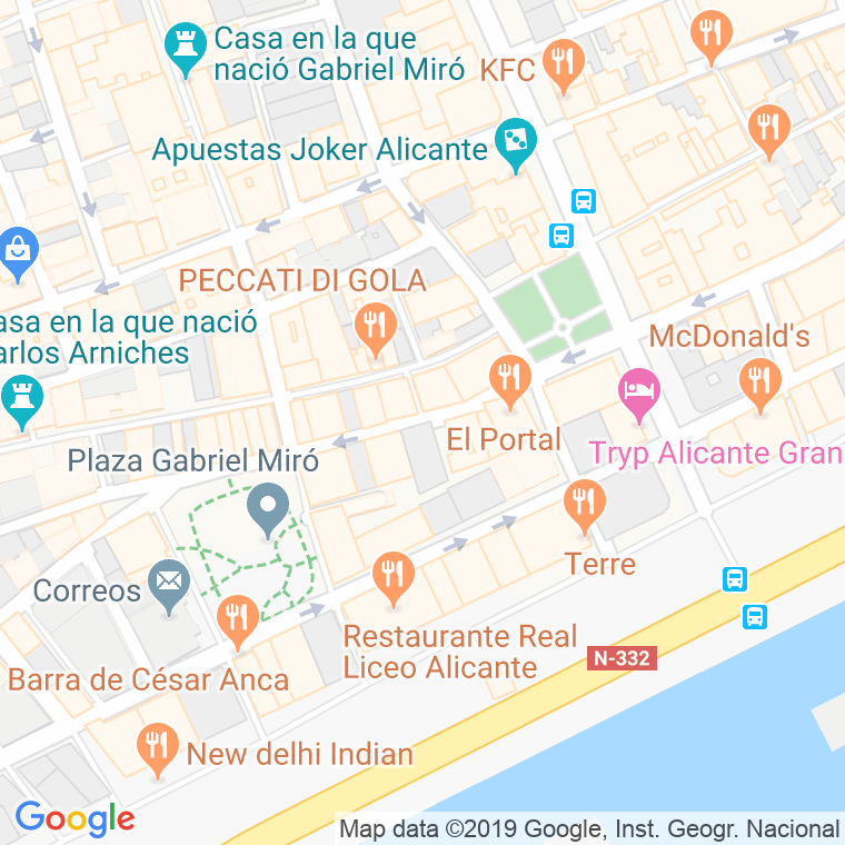 Código Postal calle Medico Manero Molla en Alacant/Alicante
