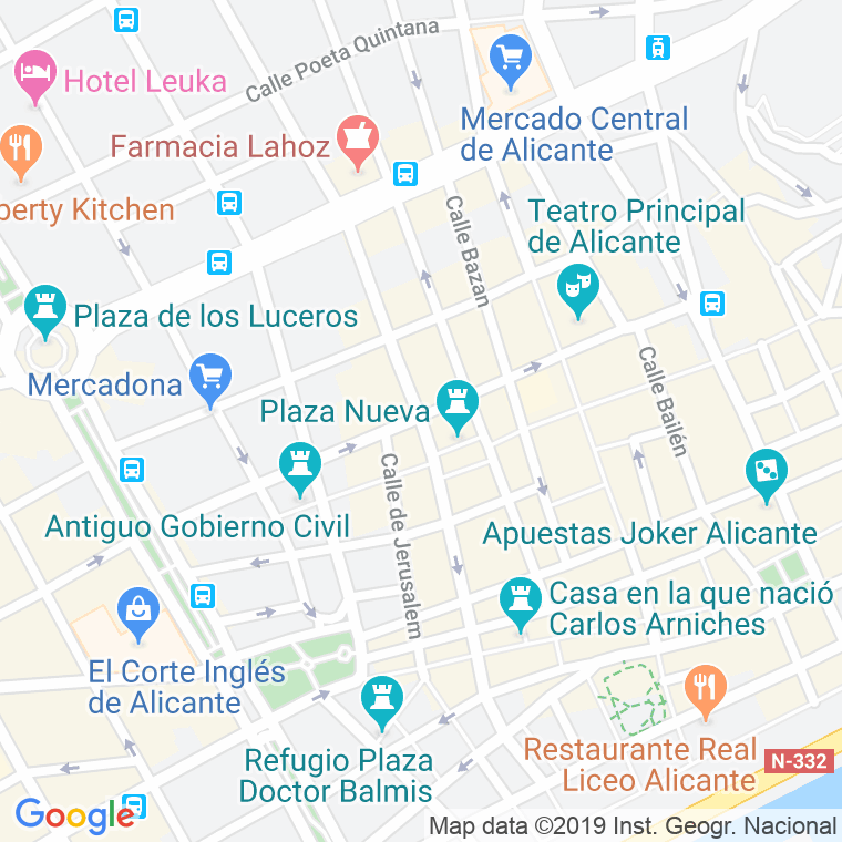 Código Postal calle Navas, Las en Alacant/Alicante
