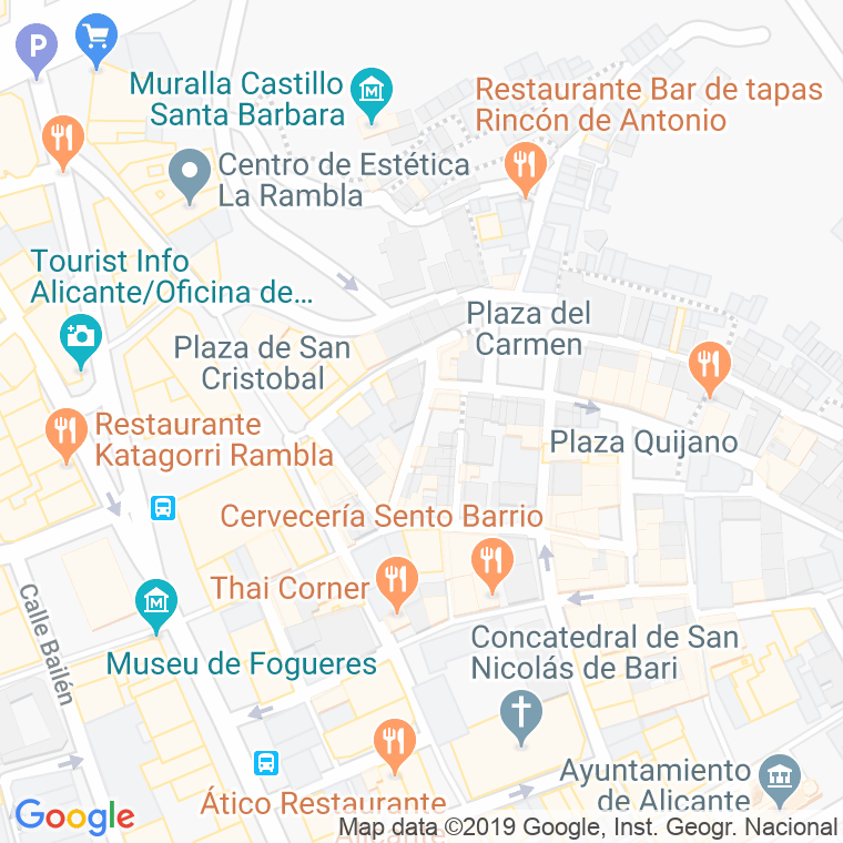 Código Postal calle Cienfuegos en Alacant/Alicante