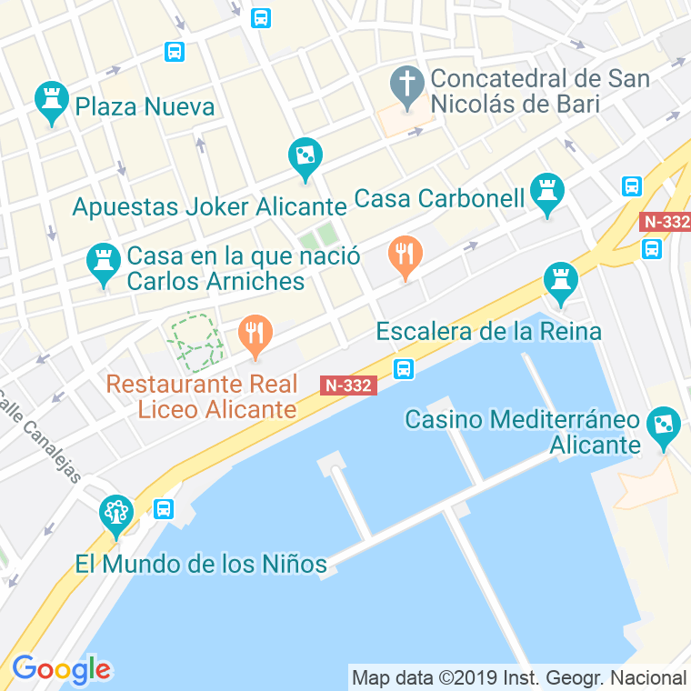 Código Postal calle Explanada De España, paseo (Impares Del 1 Al 11)  (Pares Del 2 Al 10) en Alacant/Alicante