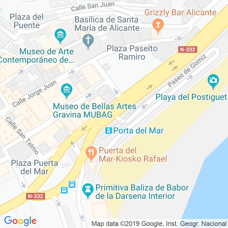 Código Postal calle Juan Bautista Lafora en Alacant/Alicante