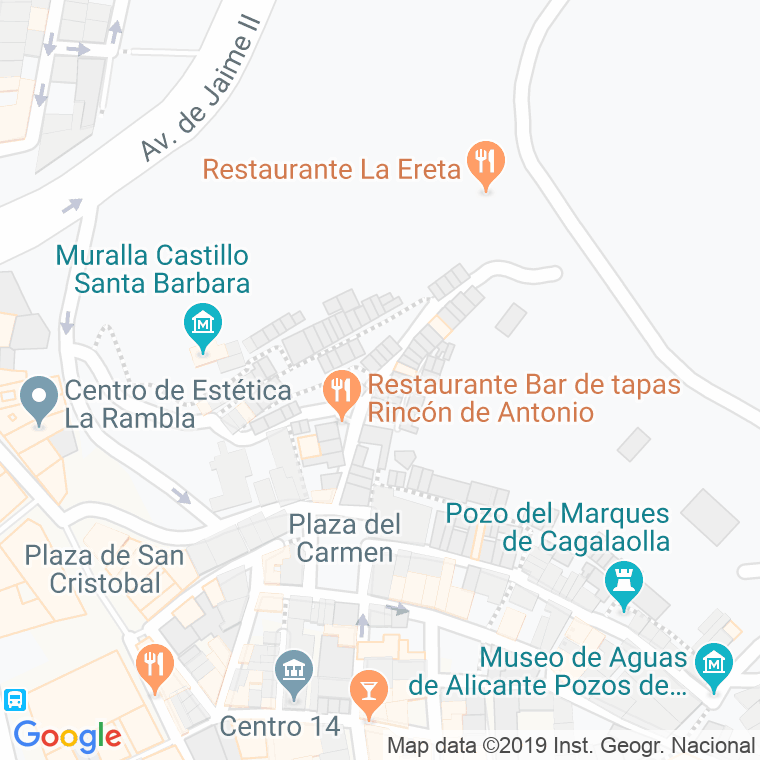 Código Postal calle Mutxamel en Alacant/Alicante