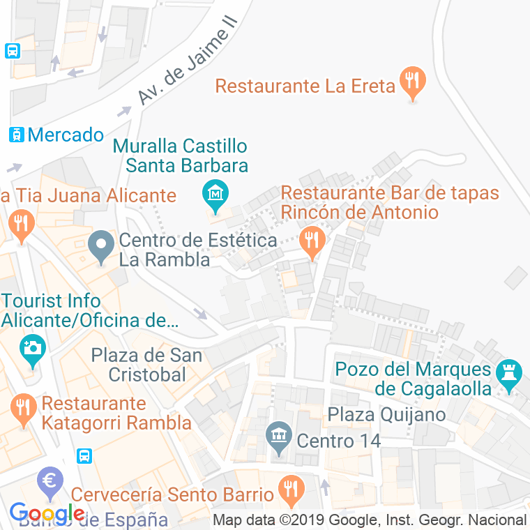 Código Postal calle San Bartolome en Alacant/Alicante
