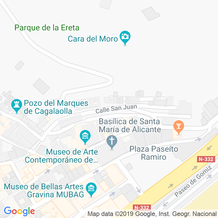 Código Postal calle San Juan en Alacant/Alicante