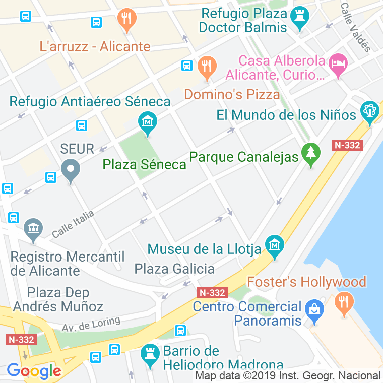 Código Postal calle Arzobispo Loaces en Alacant/Alicante