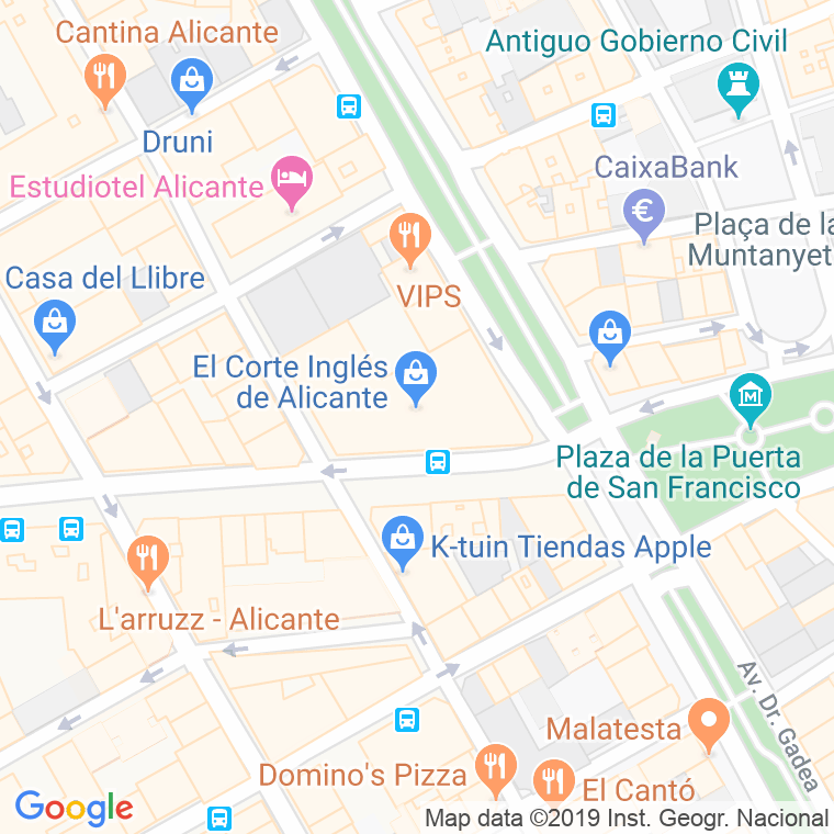 Código Postal calle Federico Soto, avenida (Impares Del 1 Al Final) en Alacant/Alicante