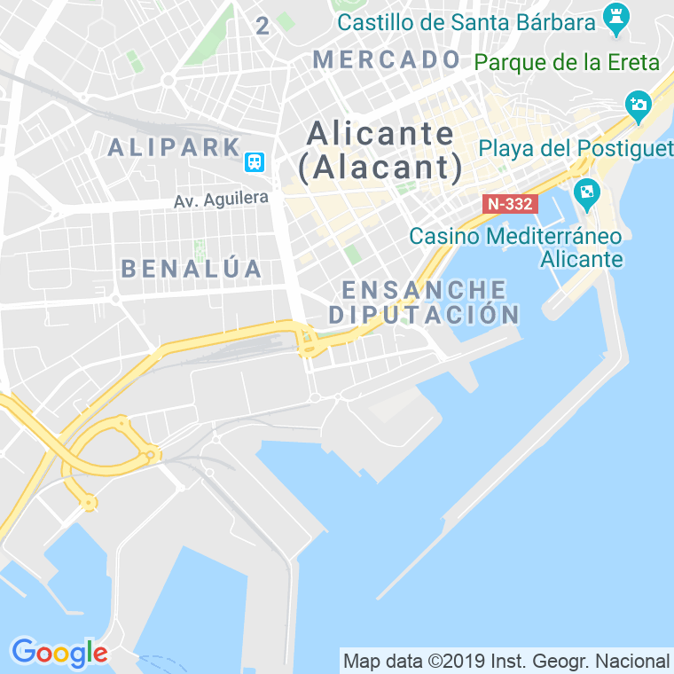 Código Postal calle Italia en Alacant/Alicante