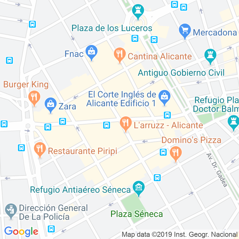 Código Postal calle Maissonnave, avenida en Alacant/Alicante