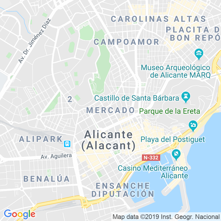 Código Postal calle Aznar Lliso en Alacant/Alicante