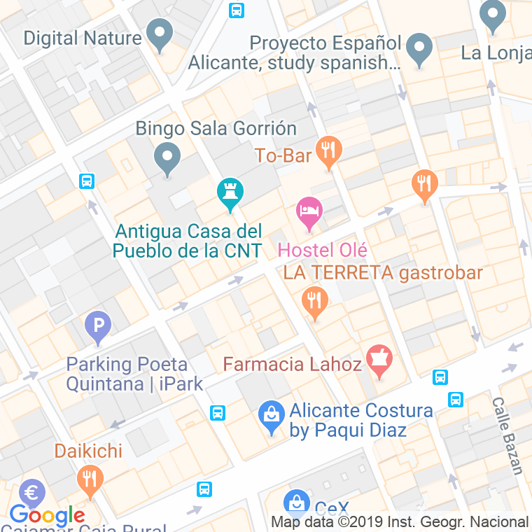 Código Postal calle Pablo Iglesias en Alacant/Alicante