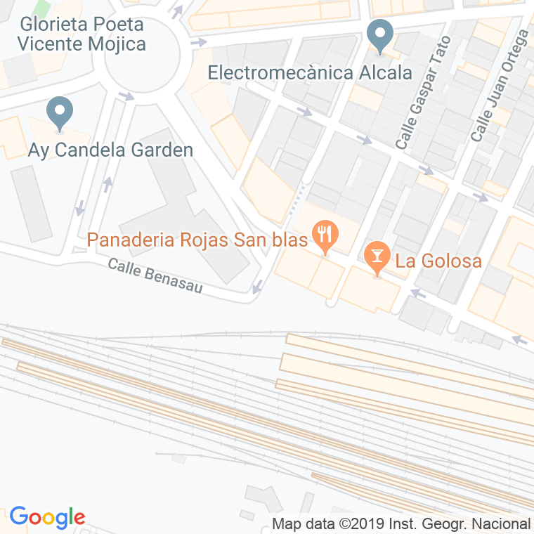 Código Postal calle Benillup en Alacant/Alicante