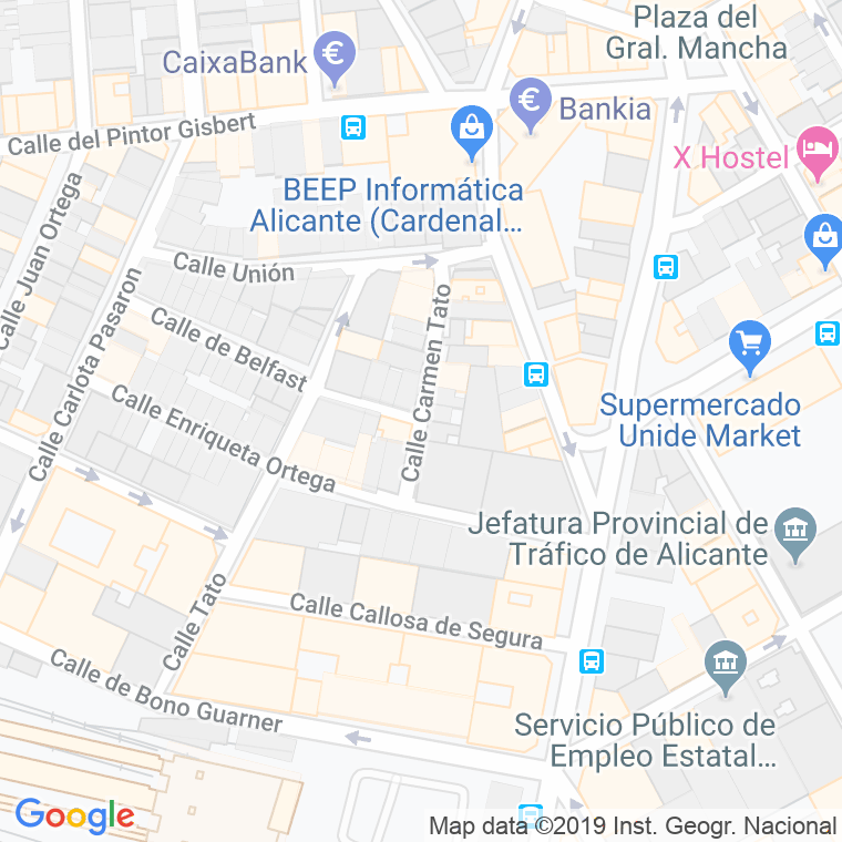 Código Postal calle Carmen Tato en Alacant/Alicante