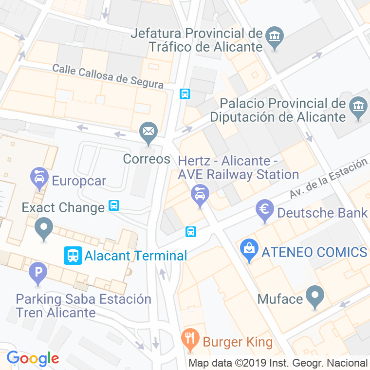 Código Postal calle Catedratico Senante Llaudes en Alacant/Alicante