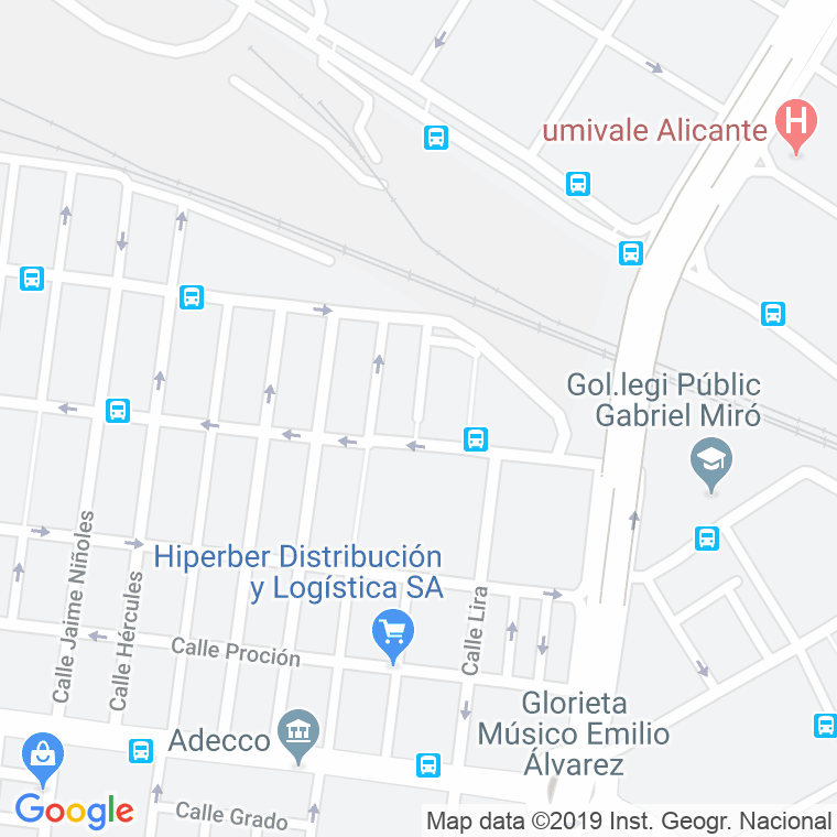 Código Postal calle Acuario, pasaje en Alacant/Alicante