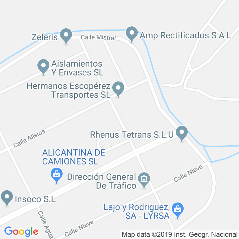 Código Postal calle Cuatro en Alacant/Alicante