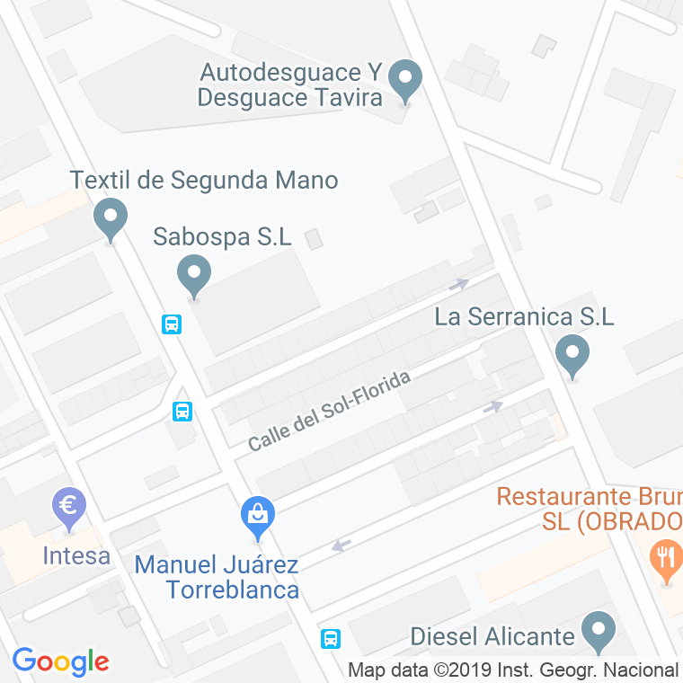 Código Postal calle San Pedro De Alcantara en Alacant/Alicante