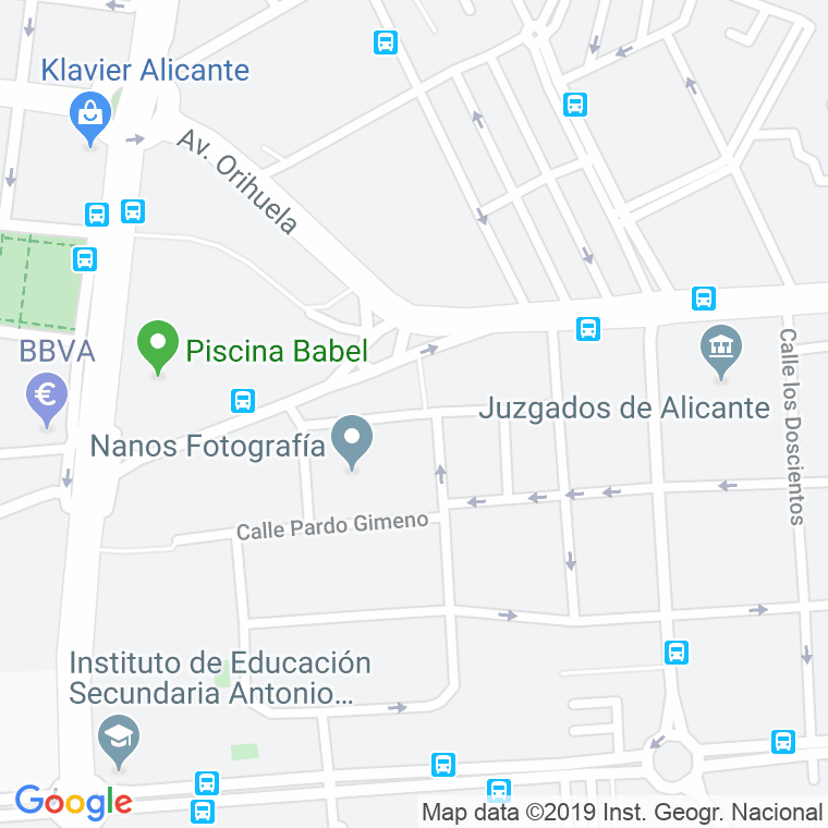 Código Postal calle Asilo en Alacant/Alicante