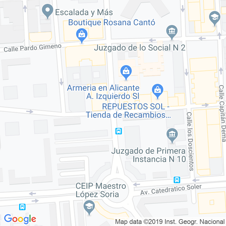 Código Postal calle General Bonanza en Alacant/Alicante