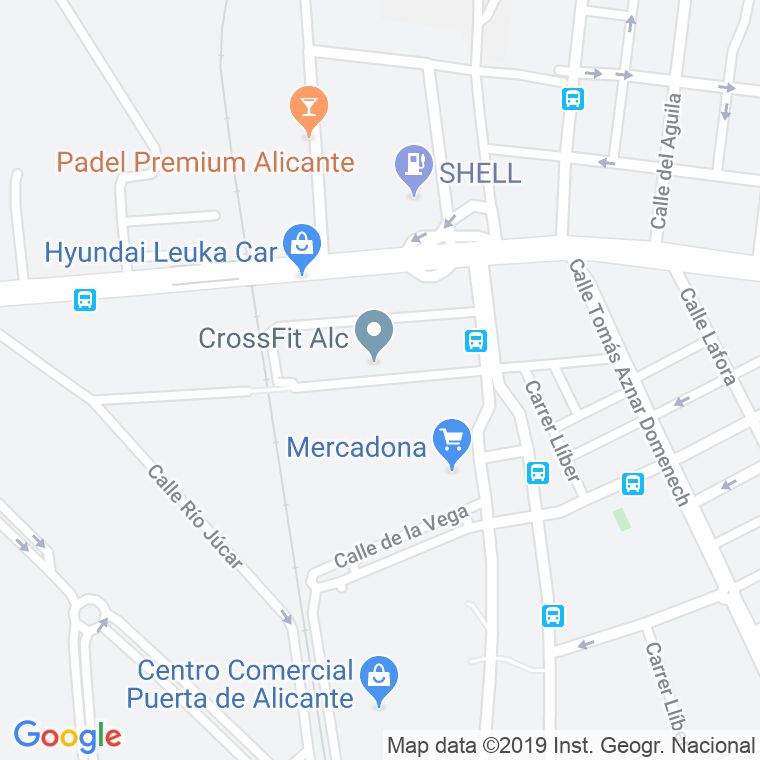 Código Postal calle Poeta Pastor en Alacant/Alicante