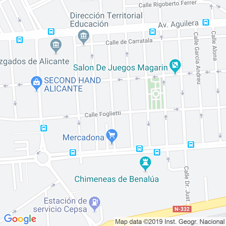 Código Postal calle San Agatangelo en Alacant/Alicante