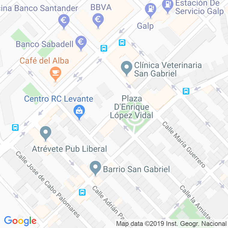 Código Postal calle Adsubia en Alacant/Alicante
