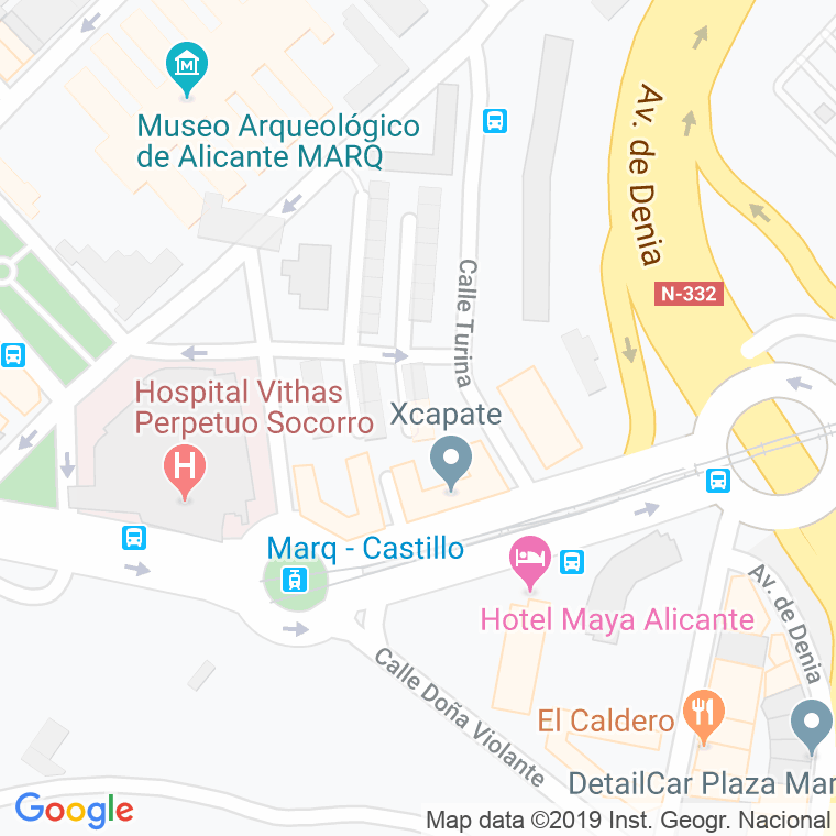 Código Postal calle Antonio Moreno Lancho en Alacant/Alicante