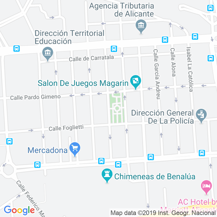 Código Postal calle Arquitecto Guardiola   (Impares Del 41 Al Final)  (Pares Del 48 Al Final) en Alacant/Alicante
