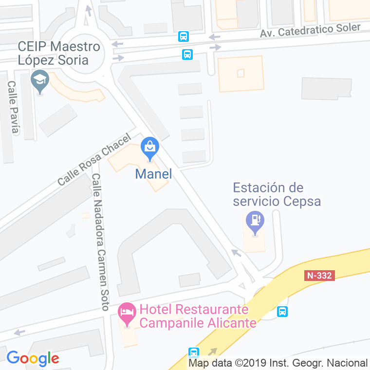 Código Postal calle Federico Mayo en Alacant/Alicante