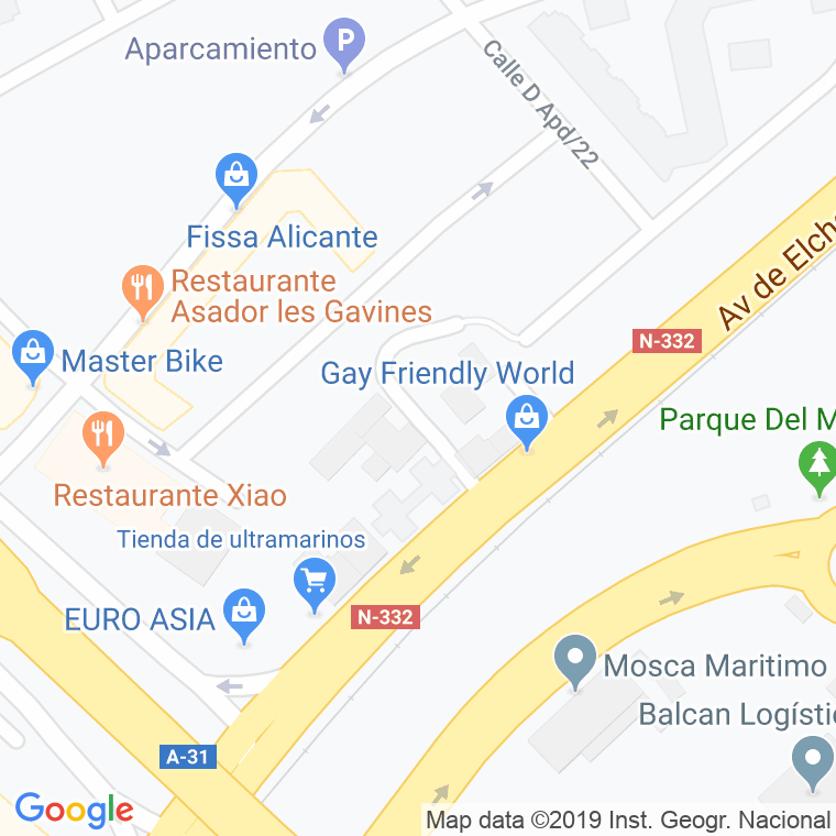 Código Postal calle Llop Mari en Alacant/Alicante